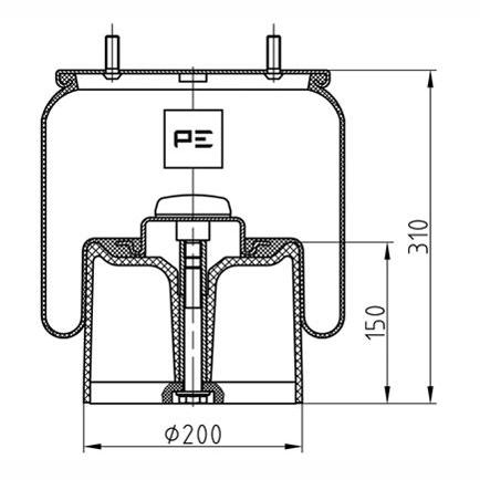 PETERS 084.082-74 Air Suspension Bellow