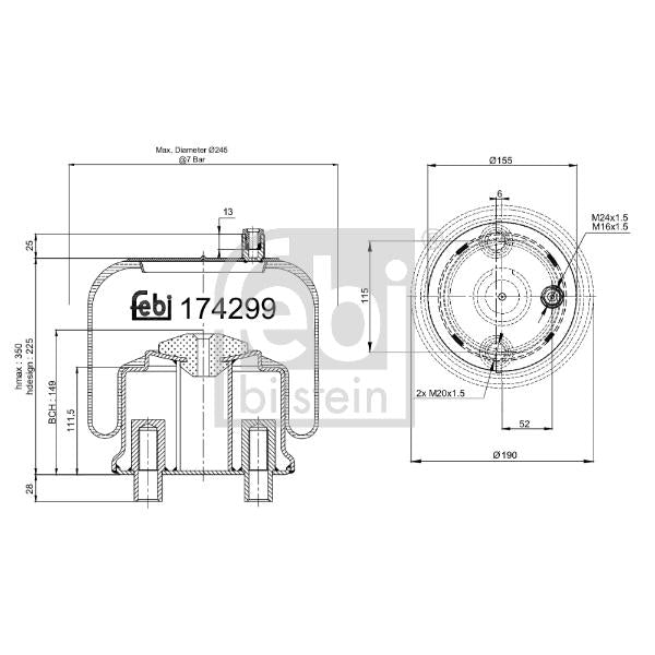 FEBI FE174299 Air Suspension Bellow