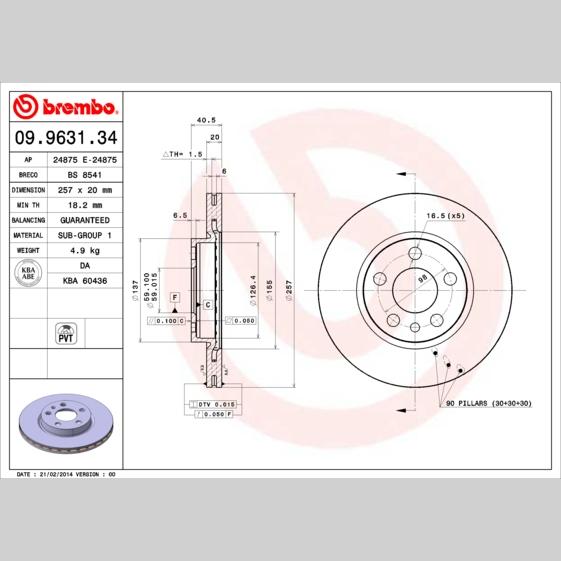HANS PRIES HP207696 Brake Caliper Seal Kit