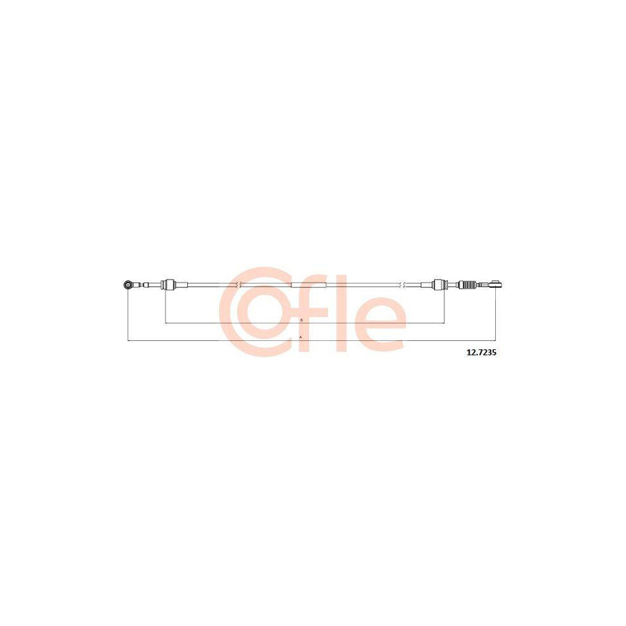 Cofle 12.7235 Cable, Manual Transmission for Fiat Strada Pickup (178)