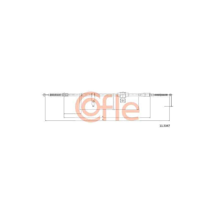 Cofle 11.5347 Hand Brake Cable for Mazda Bt-50 Pickup (CD, Un)