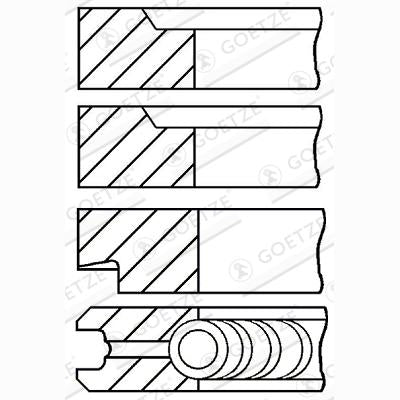 GOETZE 08-202407-10 Piston Ring Kit