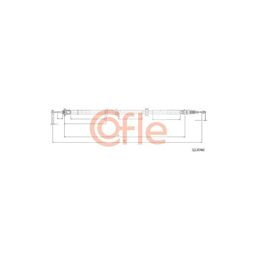 Cofle 12.0740 Hand Brake Cable for Fiat Linea (323, 110)