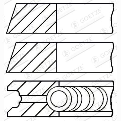 GOETZE 08-523707-00 Piston Ring Kit