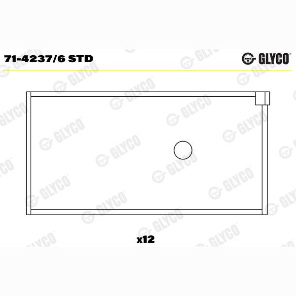 GLYCO 71-4237/6STD Connecting Rod Bearing