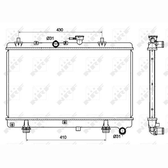 NRF NRF53121 Engine Radiator