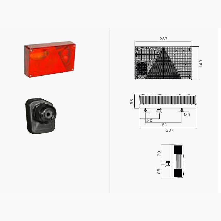 ASPOCK A34-5703-007 Rear Light