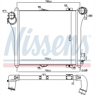NISSENS NIS97075 Charge Air Cooler