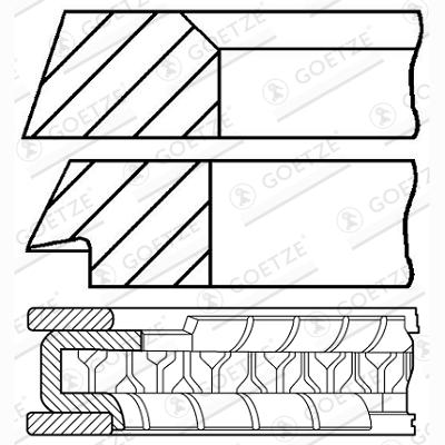 GOETZE 08-390200-00 Piston Ring Kit