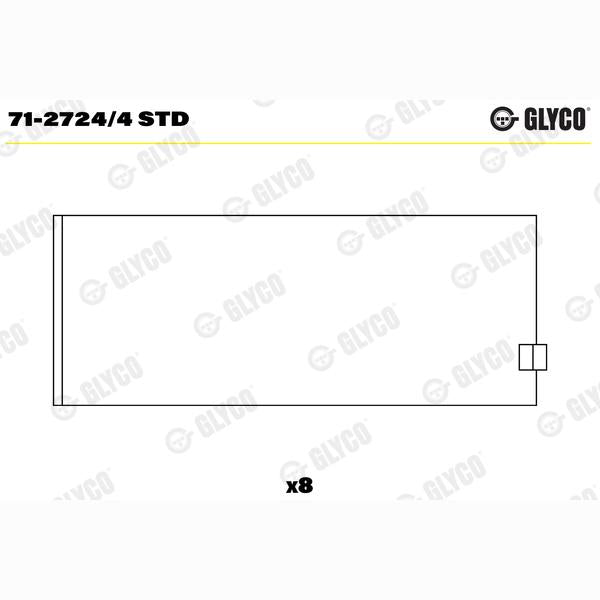 GLYCO 71-2724/4STD Connecting Rod Bearing