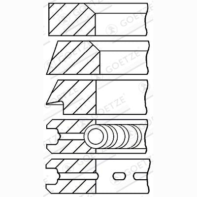 GOETZE 08-164500-10 Piston Ring Kit
