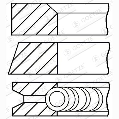 GOETZE 08-227700-00 Piston Ring Kit
