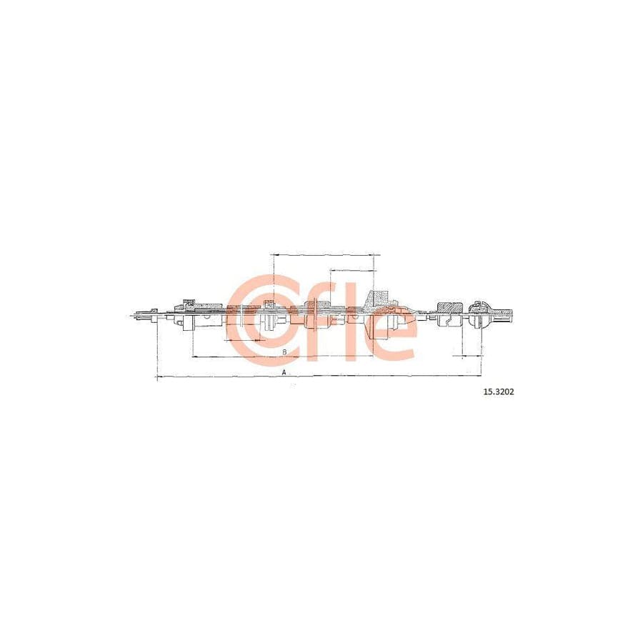 Cofle 15.3202 Clutch Cable for Renault 21