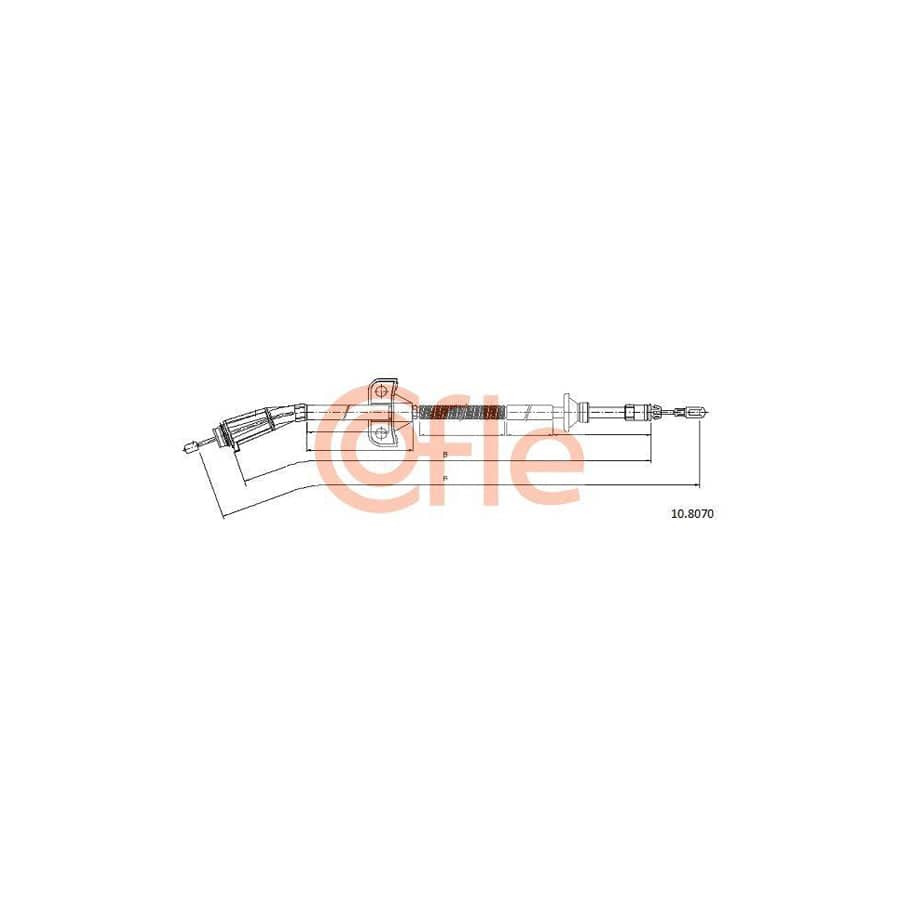 Cofle 92.10.8070 Hand Brake Cable for Volvo V70 II (Sw, 285)