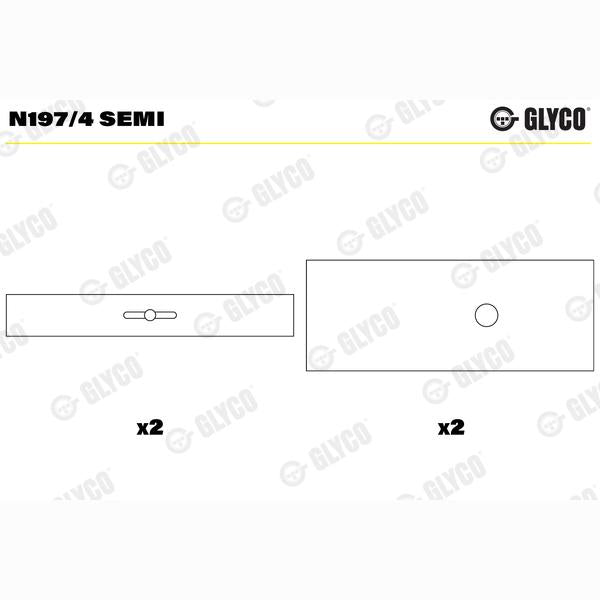GLYCO N197/4SEMI Camshaft Bearing