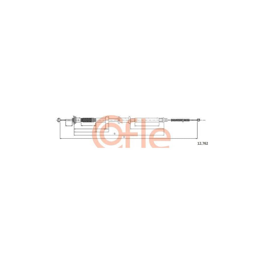 Cofle 12.0762 Hand Brake Cable for Fiat Panda II Hatchback (169)