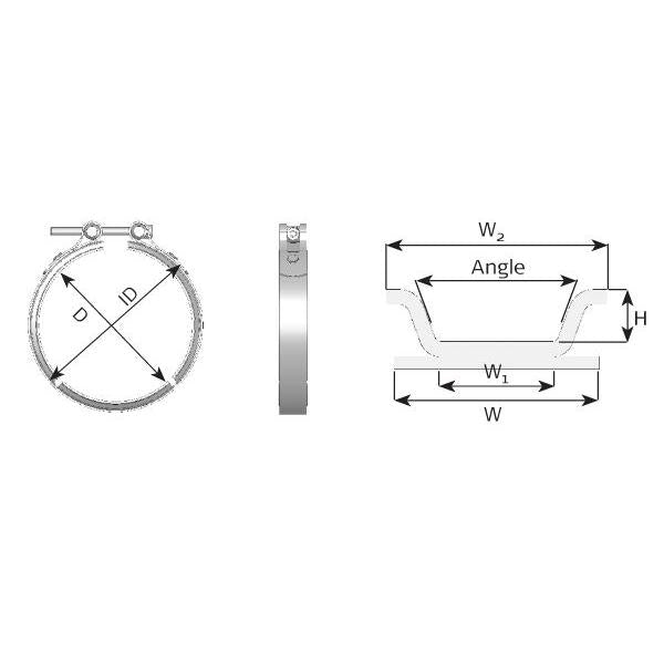 DINEX DIN78890 Exhaust System Clamping Piece