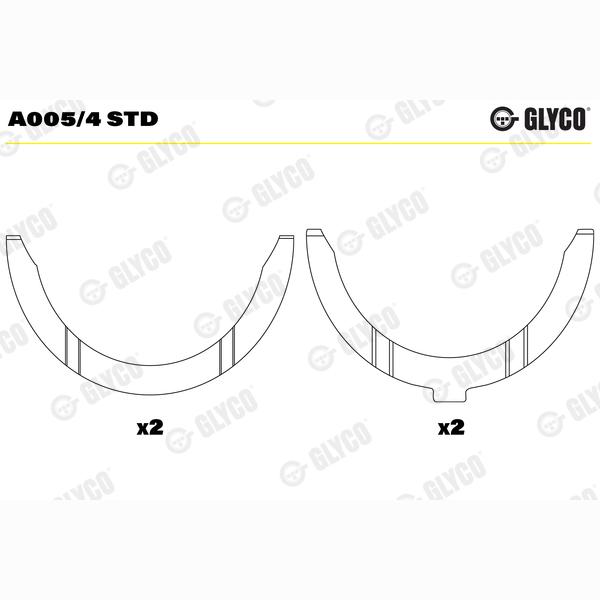 GLYCO A0054STD Crankshaft Thrust Washer