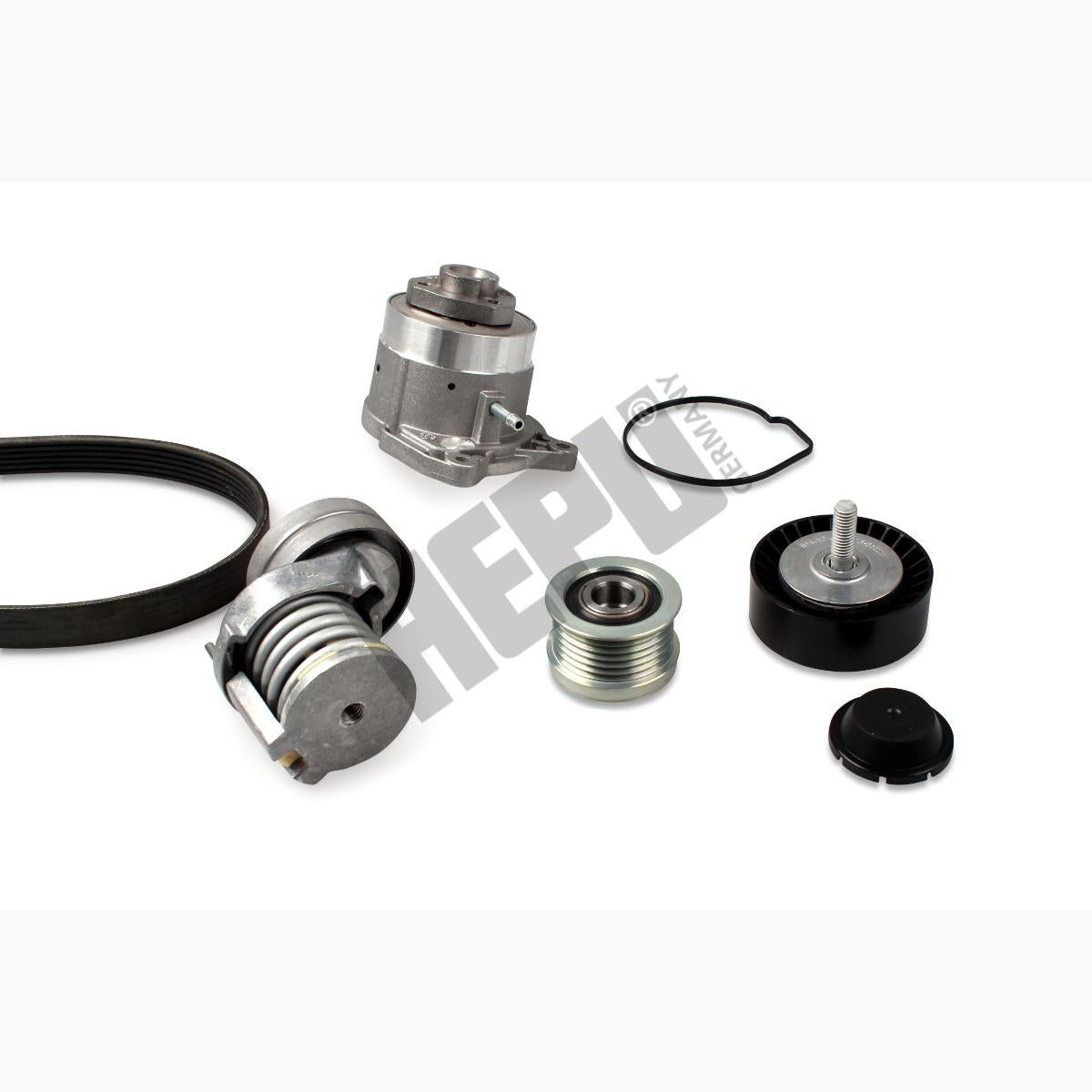 HEPU PK06560 Water Pump + V-Ribbed Belt Kit