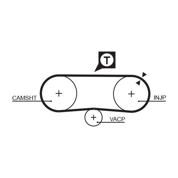 GATES GAT5134 Timing Belt