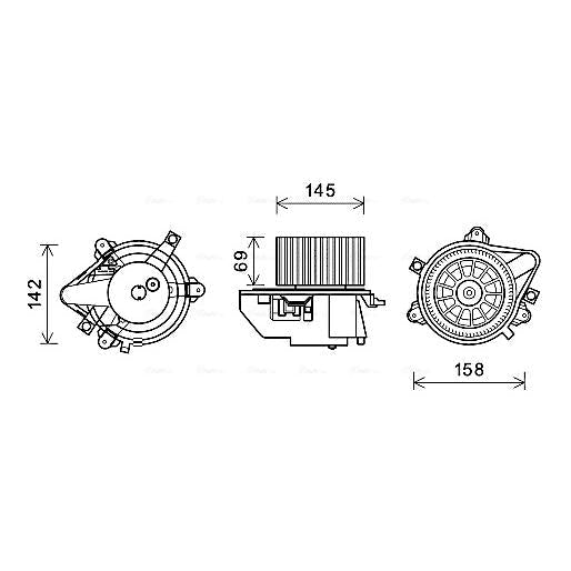 AVA COOLING FT8430AVA Interior Blower Electric Motor