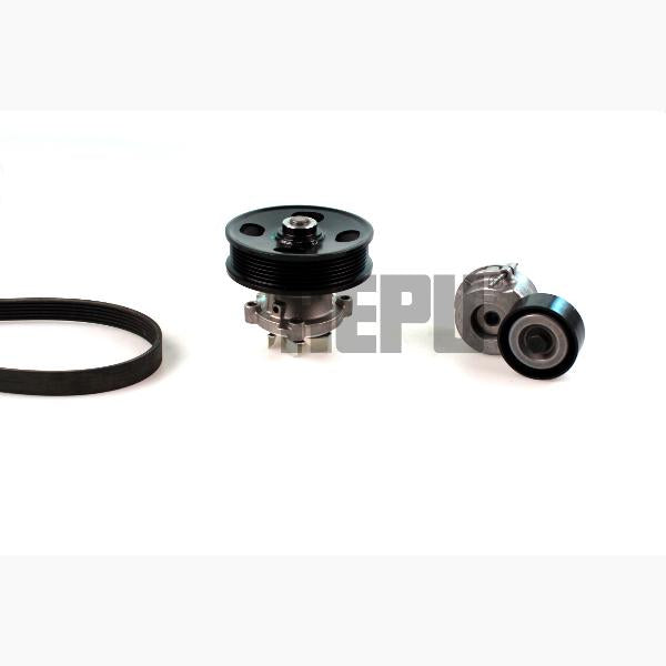 HEPU PK03231 Water Pump + V-Ribbed Belt Kit