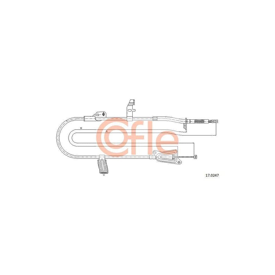 Cofle 92.17.0247 Hand Brake Cable for Nissan Primera