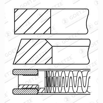 GOETZE 08-428500-00 Piston Ring Kit