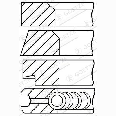 GOETZE 08-202807-00 Piston Ring Kit