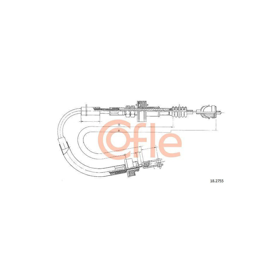 Cofle 18.2755 Clutch Cable for Isuzu Piazza