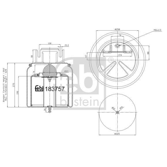 FEBI FE183757 Air Suspension Bellow