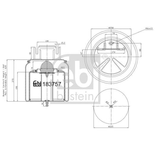 FEBI FE183757 Air Suspension Bellow