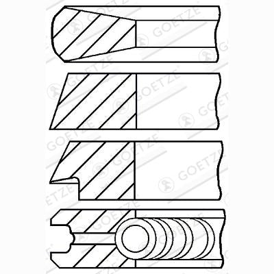 GOETZE 08-207800-30 Piston Ring Kit