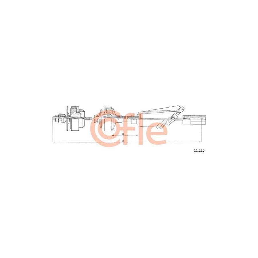 Cofle 11.226 Clutch Cable for Citroen Ax