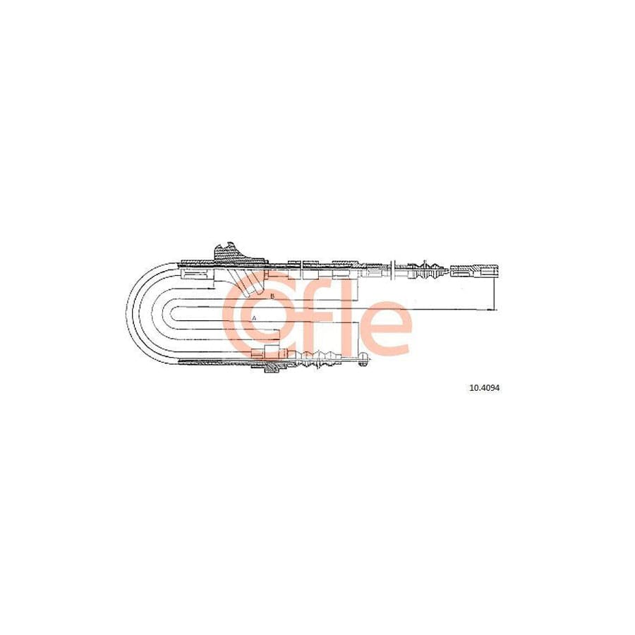 Cofle 10.4094 Hand Brake Cable for Audi 100