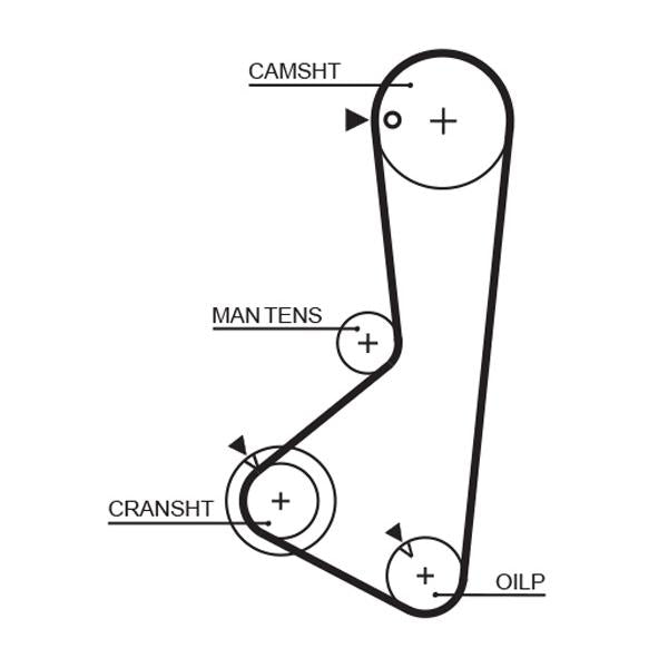 GATES GAT1256RM Timing Belt
