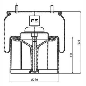 PETERS 084.084-73 Air Suspension Bellow