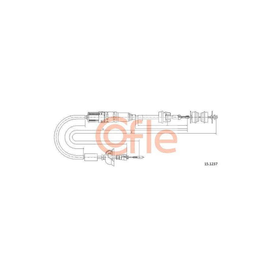 Cofle 15.1237 Clutch Cable for Peugeot 405