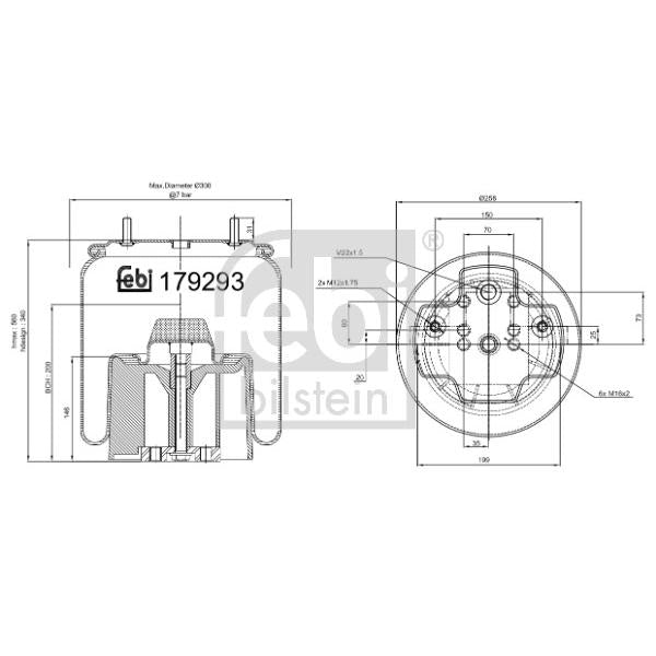 FEBI FE179293 Air Suspension Bellow