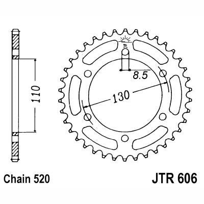 JT JTR606,43 Chain Sprocket