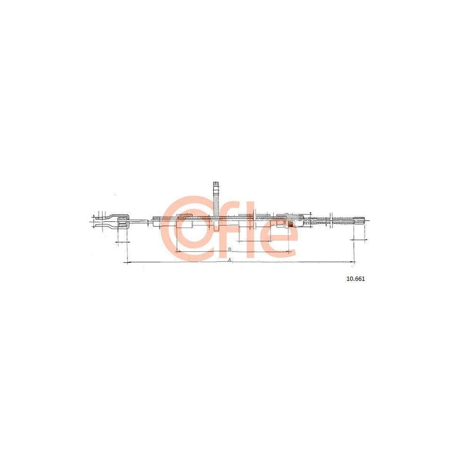Cofle 10.661 Hand Brake Cable
