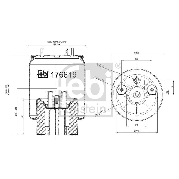 FEBI FE176619 Air Suspension Bellow
