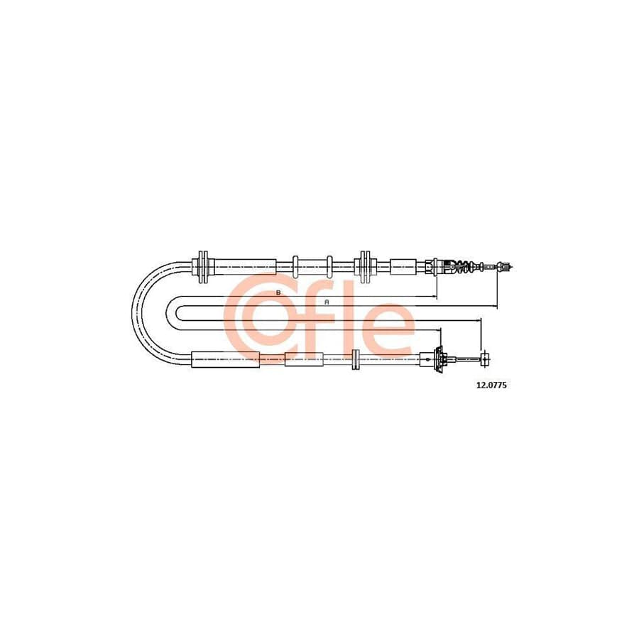 Cofle 92.12.0775 Hand Brake Cable for Fiat Tipo