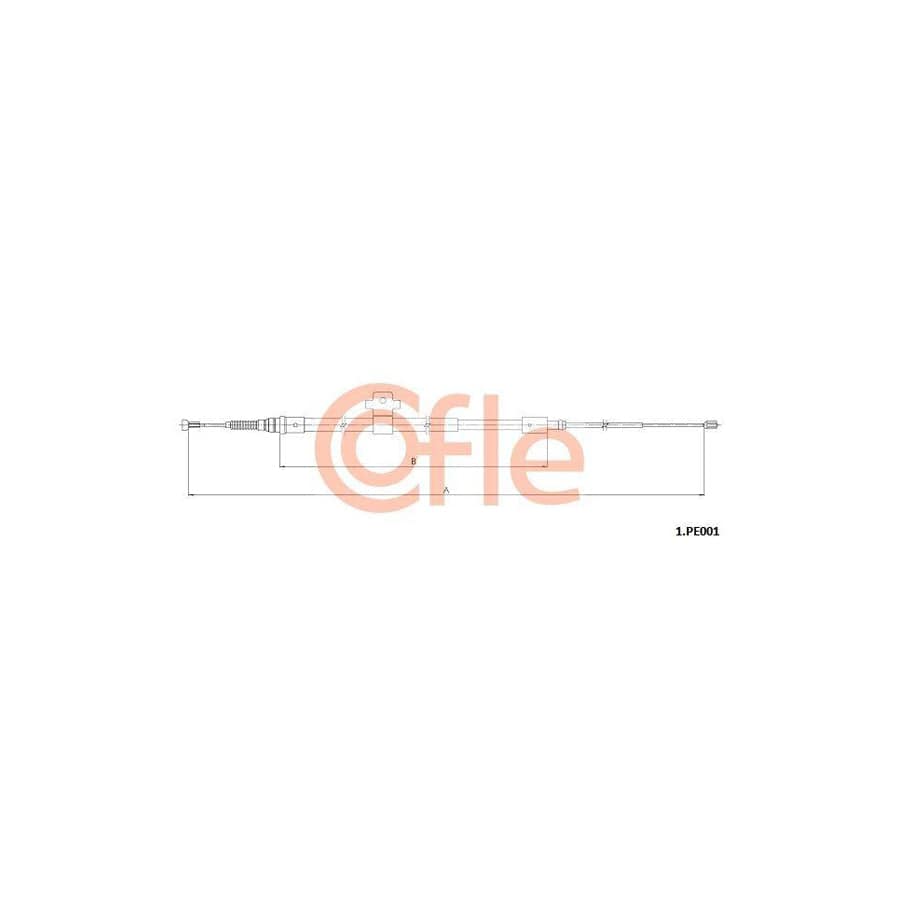 Cofle 92.1.Pe001 Hand Brake Cable for Peugeot 308 II Hatchback