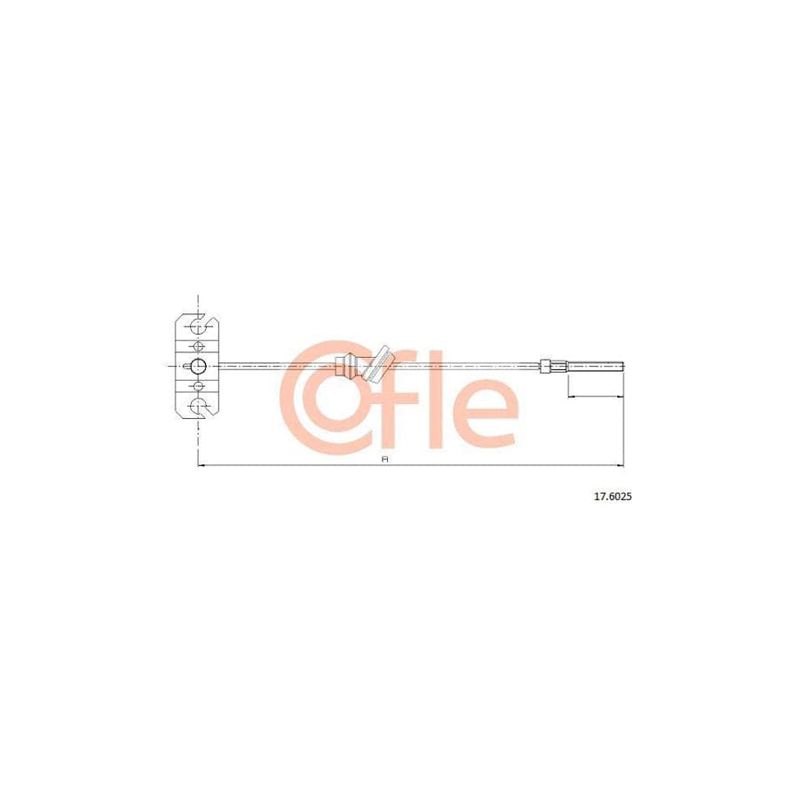Cofle 17.6025 Hand Brake Cable for KIA Sephia / Mentor