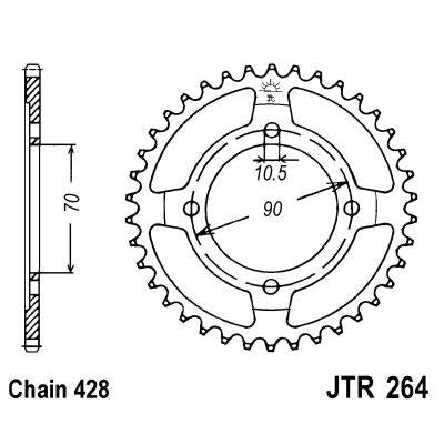 JT JTR264,45 Chain Sprocket