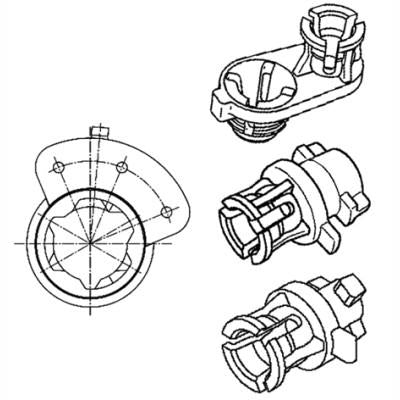 HELLA 8HG183586-001 Adjusting Element Of The Lights System Grip
