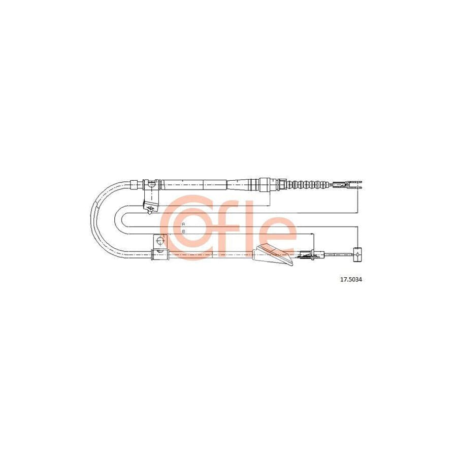 Cofle 17.5034 Hand Brake Cable for Suzuki Baleno
