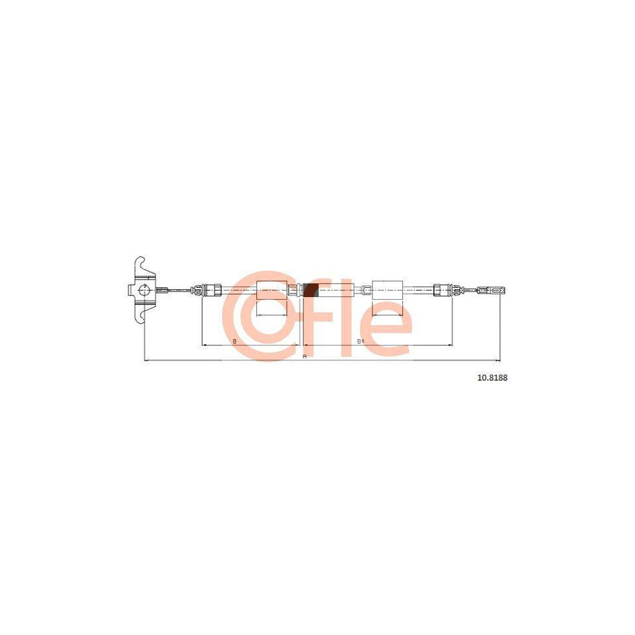 Cofle 92.10.8188 Hand Brake Cable for Volvo Xc90 I (C, 275)