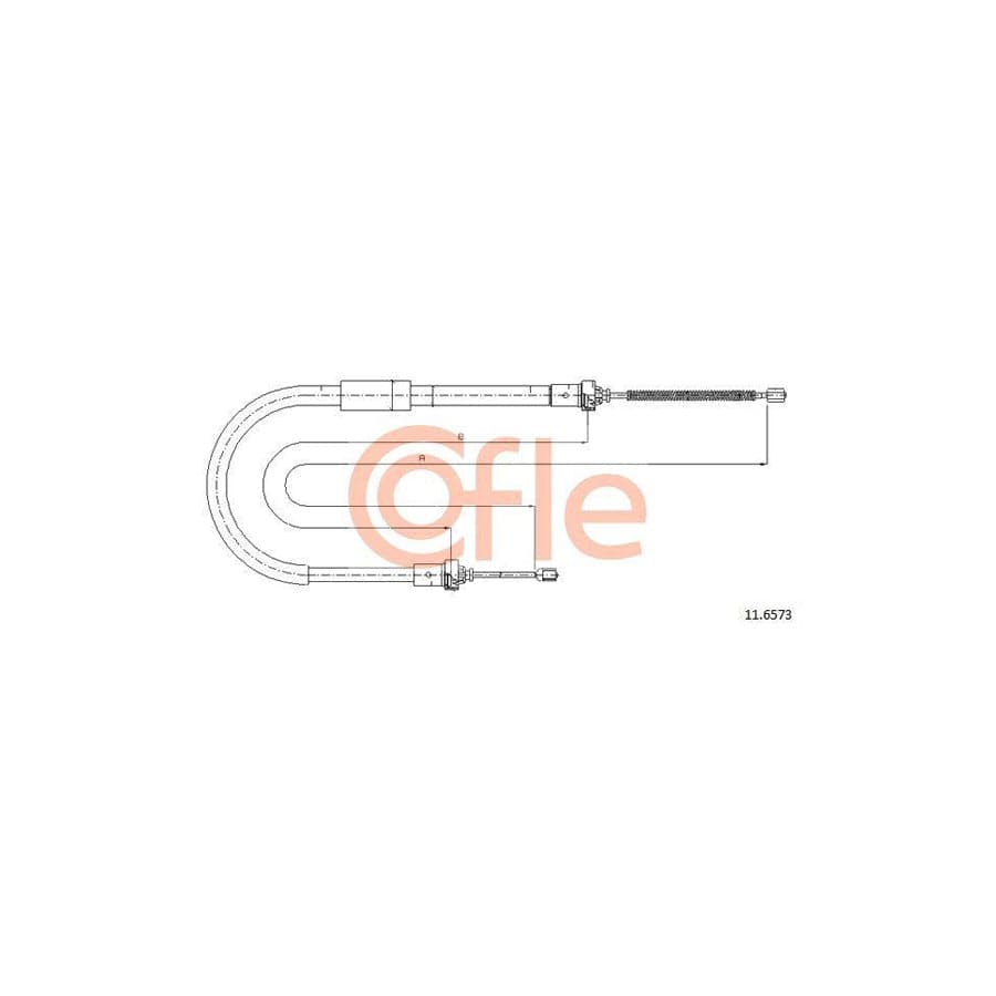 Cofle 92.11.6573 Hand Brake Cable for Renault Clio